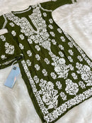 Huda Heavy embroidery Handcrafted Rayon Chikankari Combo - Chikankari official