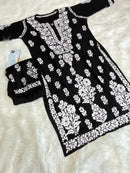 Huda Heavy embroidery Handcrafted Rayon Chikankari Combo - Chikankari official