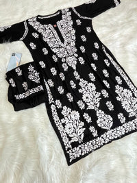 Huda Heavy embroidery Handcrafted Rayon Chikankari Combo - Chikankari official