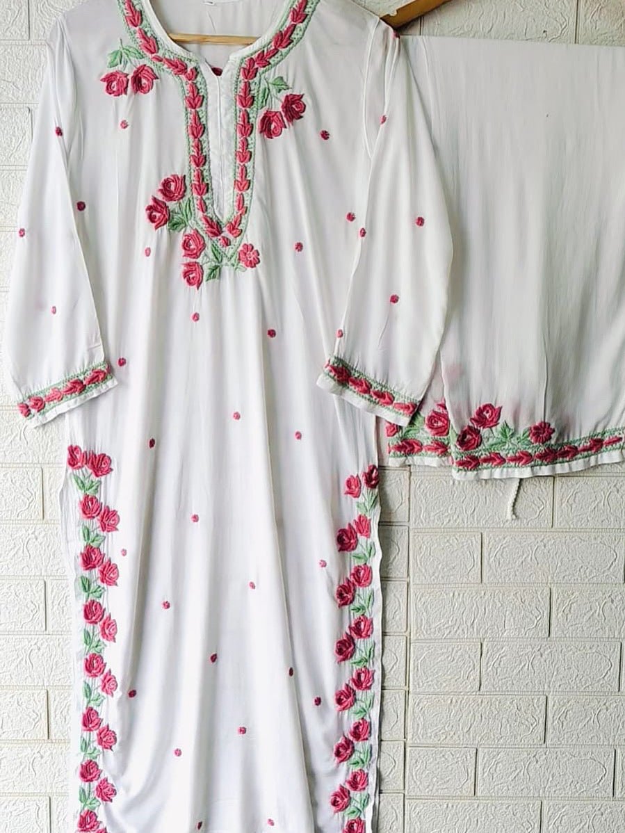 Inayat 3d Rose Threaded Kurta & Plazzo
