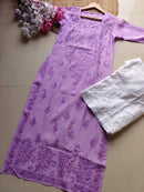 Inayat Pastel Shade soft chikankari kurtis - Chikankari official