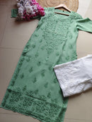 Inayat Pastel Shade soft chikankari kurtis - Chikankari official