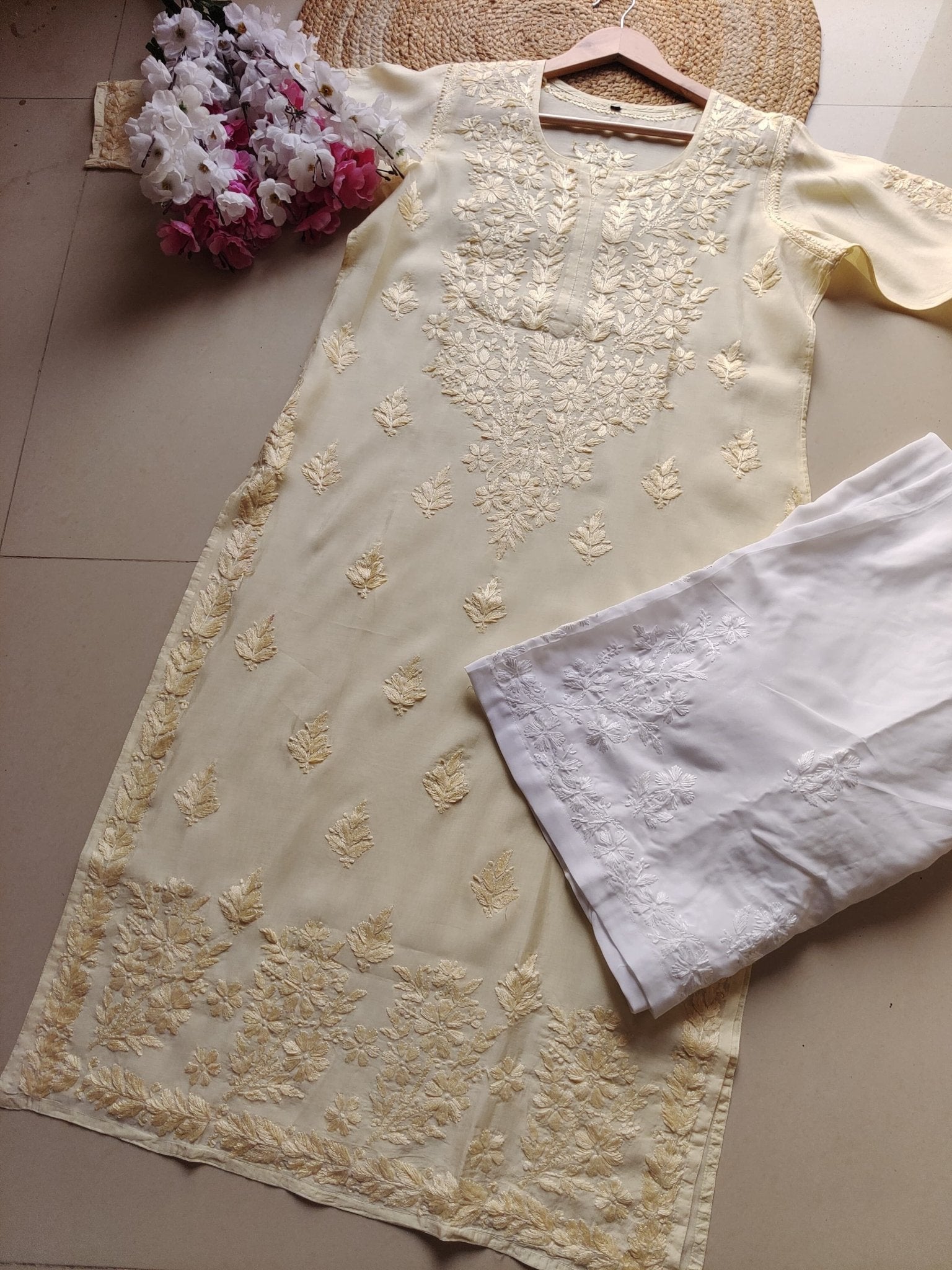 Inayat Pastel Shade soft chikankari kurtis - Chikankari official