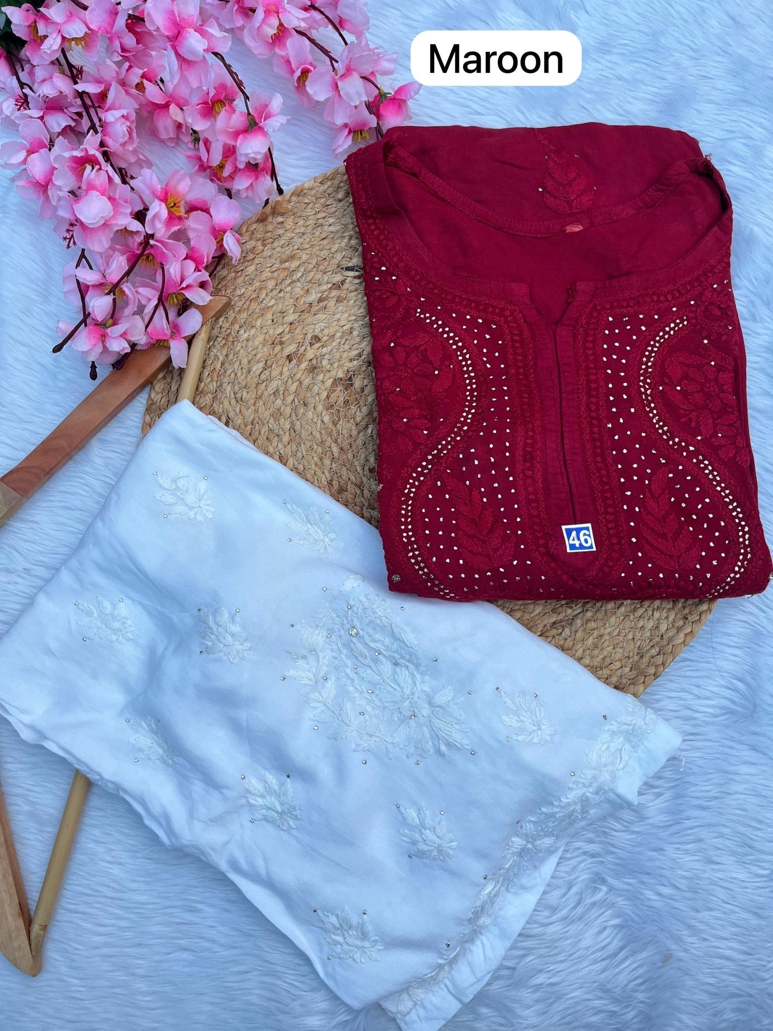 Inayat Super Soft Rayon Muqaish Chikankari - Chikankari official