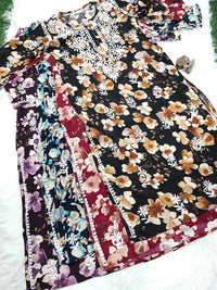 Iron Free Comfy Perfect Ready Chikan Floral Kurta - Chikankari official