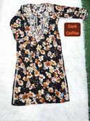 Iron Free Comfy Perfect Ready Chikan Floral Kurta - Chikankari official