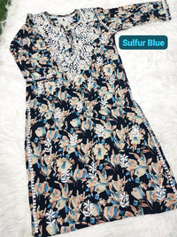Iron Free Comfy Perfect Ready Chikan Floral Kurta - Chikankari official