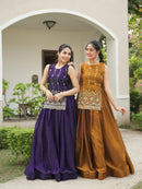 Jacket lehenga Premium work fancy Set - Chikankari official