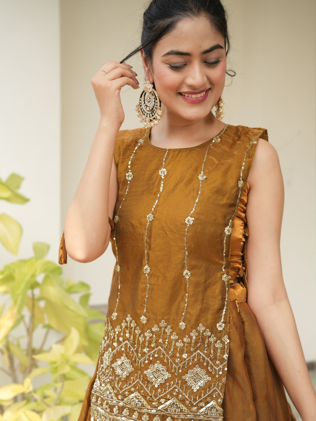 Jacket lehenga Premium work fancy Set - Chikankari official