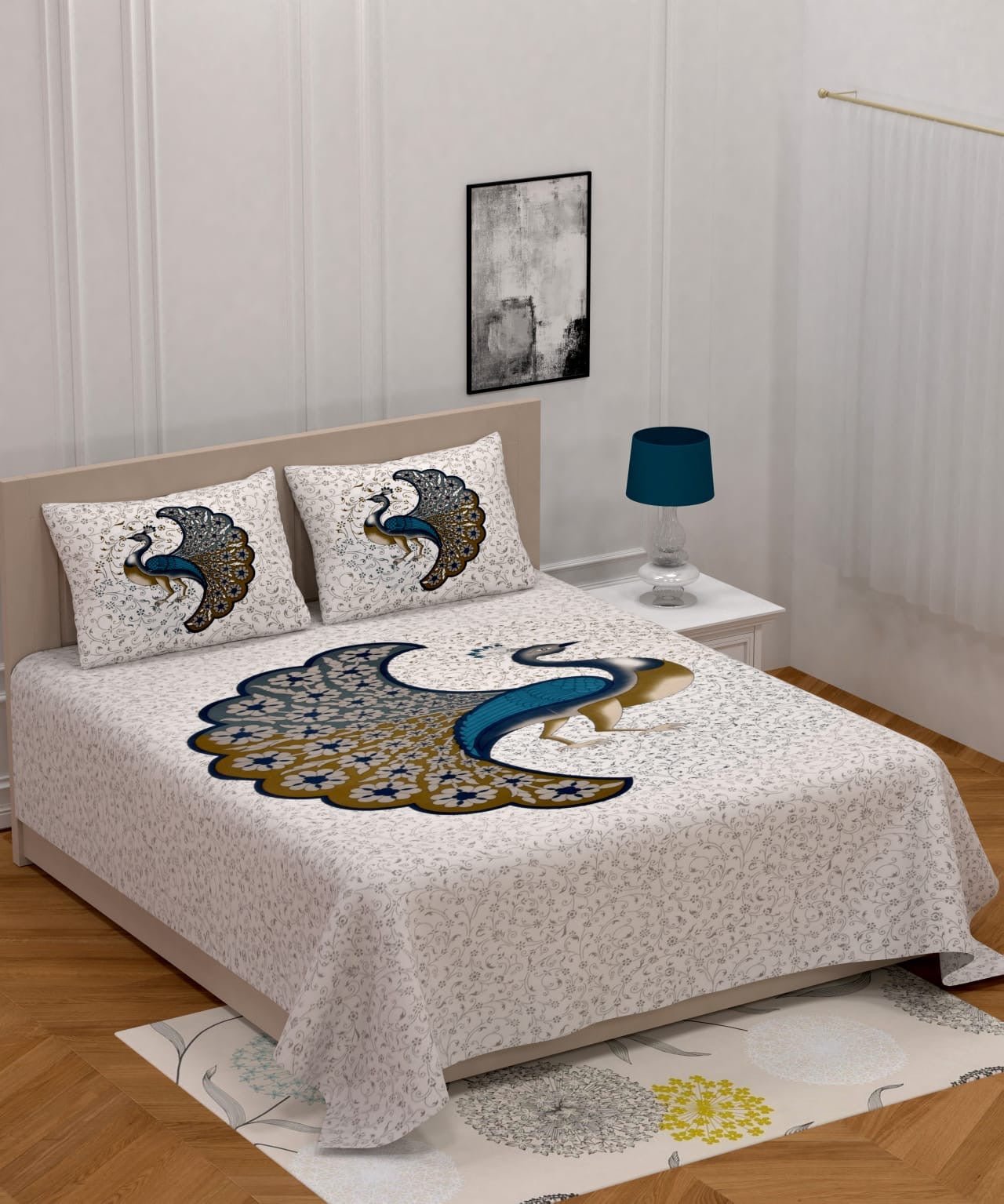Jaipuri Printed Random Bedsheets - Chikankari official