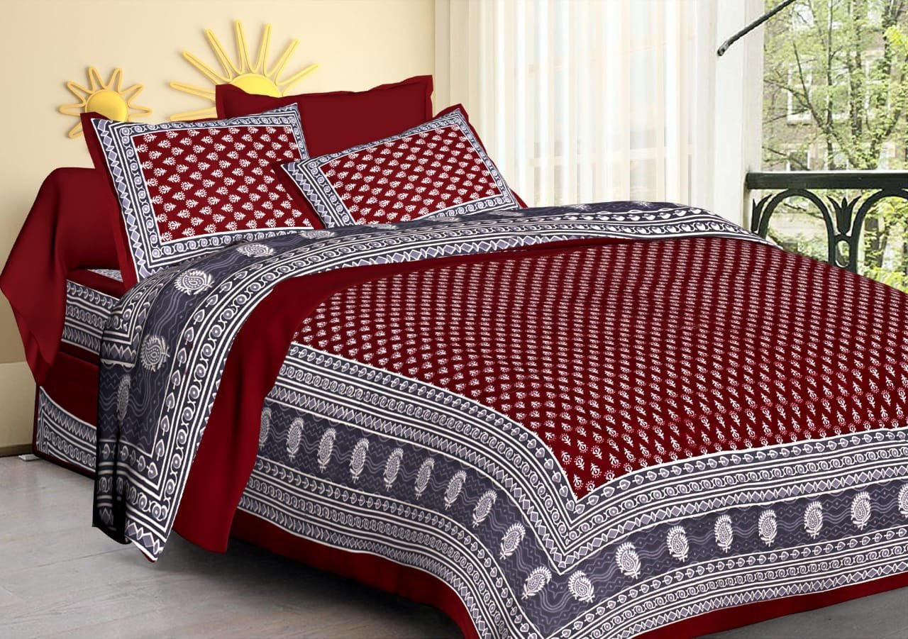 Jaipuri Printed Random Bedsheets - Chikankari official
