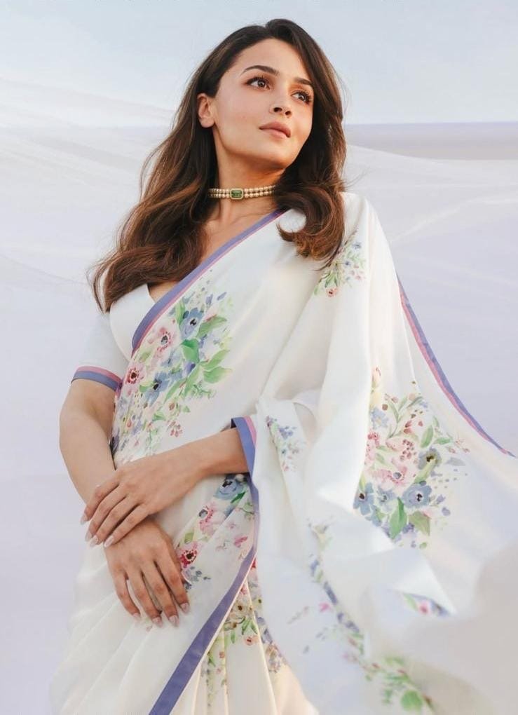 Japan satin Saree 6:30 meter