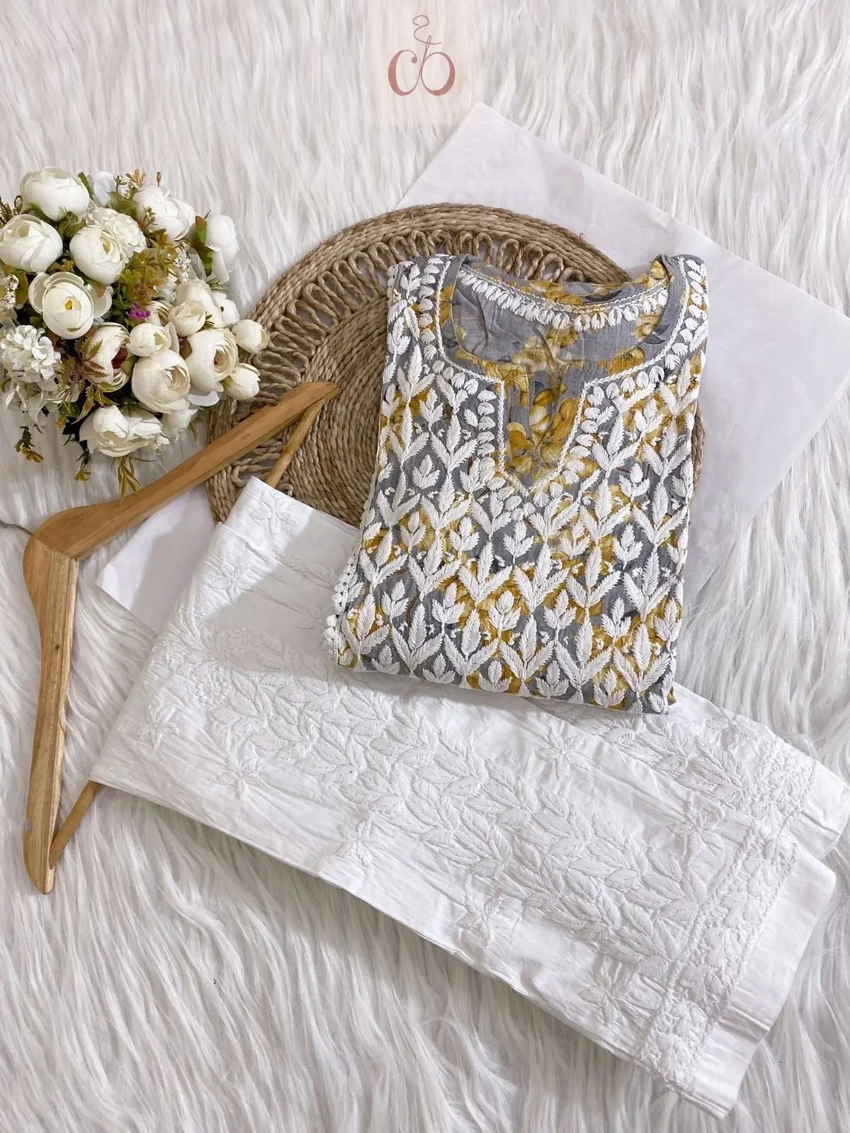 Kadhai Of chikankari 3d Work - Chikankari official