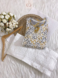 Kadhai Of chikankari 3d Work - Chikankari official