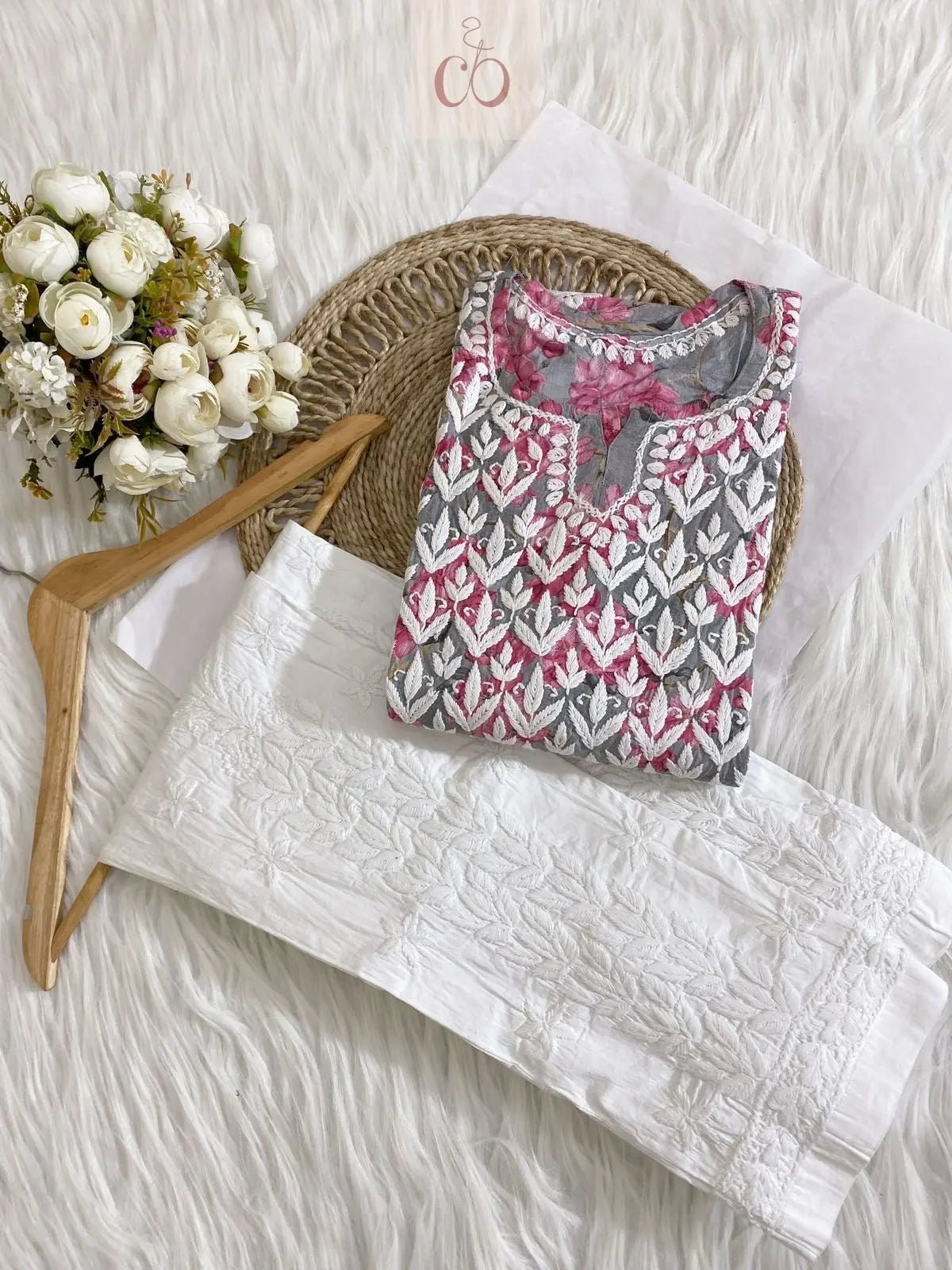 Kadhai Of chikankari 3d Work - Chikankari official
