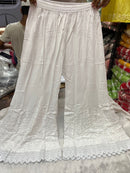 Kalidar Plazzo finest lace Handwork - Chikankari official