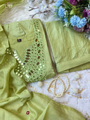 Kanch Kali 3 Colors Ethnic X Chikankari Original Mirror HandWork On Neck - Chikankari official