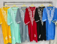 Kashmiri Style Modal cotton kurta - Chikankari official