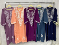 Kashmiri Style Modal cotton kurta - Chikankari official