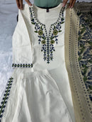 Khadi Cotton embroidered 3pc Set - Chikankari official