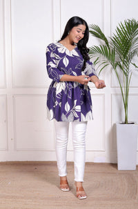 Khatli work Short Top - Chikankari official