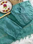 Kota 3pc Fully Muqaish Worked Set - Chikankari official