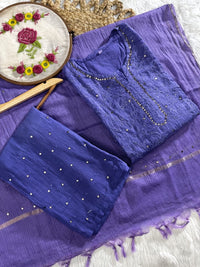 Kota 3pc Fully Muqaish Worked Set - Chikankari official