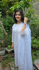 Kota 3pc Fully Muqaish Worked Set - Chikankari official