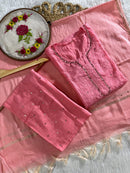Kota 3pc Fully Muqaish Worked Set - Chikankari official