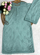 Lace Design Ghaspatti 3d worked chikankari - Chikankari official