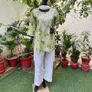 Latest Mul print chikankari Short Top - Chikankari official