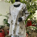 Latest Mul print chikankari Short Top - Chikankari official