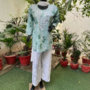 Latest Mul print chikankari Short Top - Chikankari official