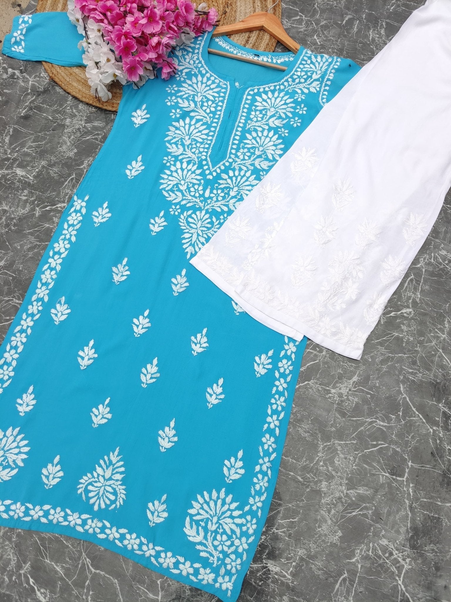 Latest Rayon Contrasting Shades Kurtis