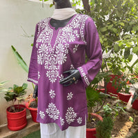 Latest Rayon Short Top - Chikankari official