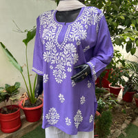 Latest Rayon Short Top - Chikankari official