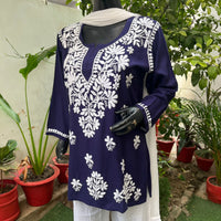 Latest Rayon Short Top - Chikankari official