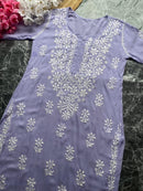 Light Shades Modal cotton kurtis - Chikankari official