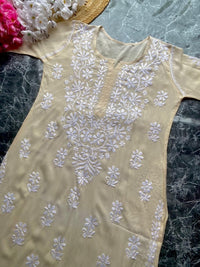 Light Shades Modal cotton kurtis - Chikankari official