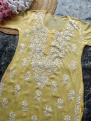 Light Shades Modal cotton kurtis - Chikankari official