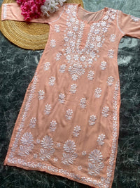 Light Shades Modal cotton kurtis - Chikankari official