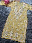 Light Shades Modal cotton kurtis - Chikankari official