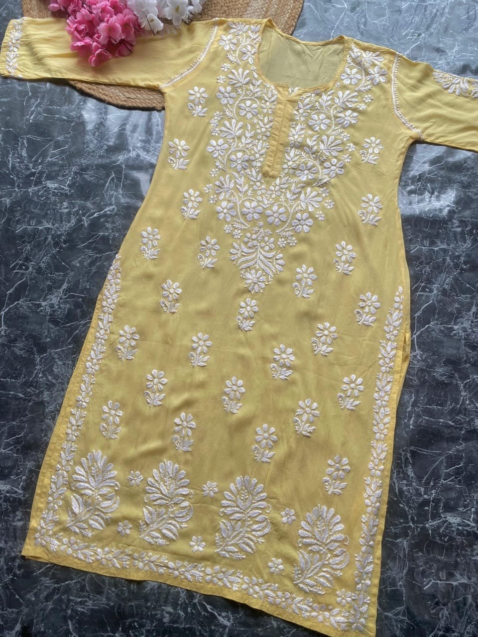 Light Shades Modal cotton kurtis - Chikankari official