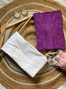 Light weight butter soft Ombre dyed kurta - Chikankari official