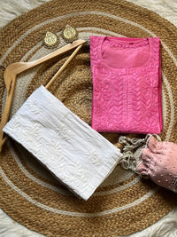 Light weight butter soft Ombre dyed kurta - Chikankari official