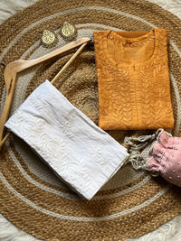 Light weight butter soft Ombre dyed kurta - Chikankari official