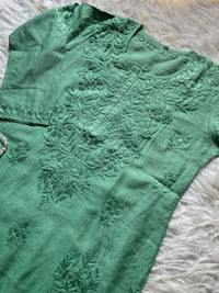 Light weight butter soft Ombre dyed kurta - Chikankari official