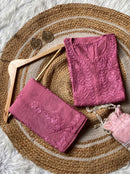 Light weight Chanderi Silk Buttersoft Set - Chikankari official