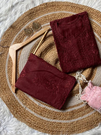 Light weight Chanderi Silk Buttersoft Set - Chikankari official