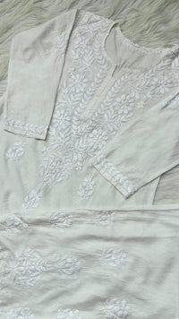 Light weight Chanderi Silk Buttersoft Set - Chikankari official